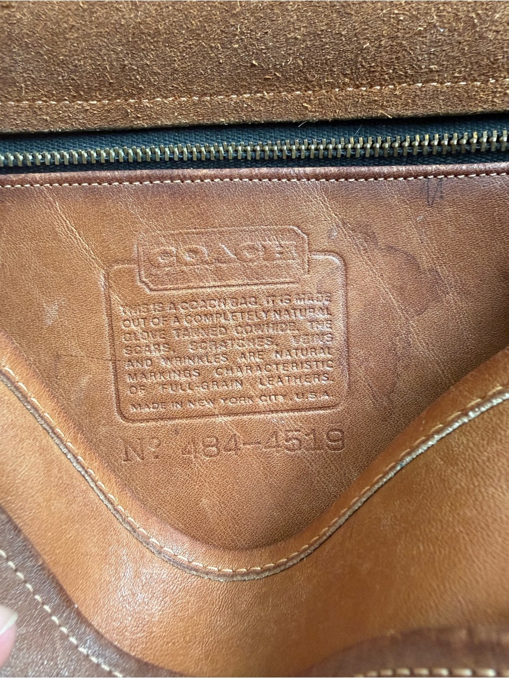 Vintage Coach NYC Brown Leather Bag USA Made Style 4519 - Picture 2 of 7